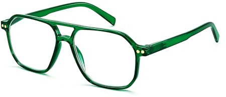 FEISEDY Retro 70er Lesebrille Blaulichtfilter Brille Quadratisch Herren Damen Nerdbrille Computerbrille mit Klare Linse B0068