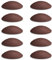 Bumms Türstopper für Boden und Wand Braun selbstklebend ohne bohren [10 Stück] - Ø 60 mm - Wandpuffer für Wandschutz aus Gummi - Türpuffer für Türanschlag, Türgriffschutz bei Wänden