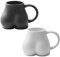 Huasean 2 Stück Lustige Kaffeetasse Mit Hintern, Körperförmige Kaffeetasse, Teetasse In Arschform, Neuartige Saft-Tee-Kaffeetasse, Kreative Hintern-Tasse Für Humorvolles Geschenk, 300 Ml