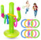 9Pcs Inflatable Ring Toss Game Set, Inflatable Cactus Ring Set with 1 Inflatable Cactus and 8Pcs Rings, Inflatable Pool Toys for Indoor Outdoor Summer Pool Party Family Game