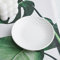 Chic Round Soap Dish, Modern Minimalist Striped Design Ceramic Tray(White)