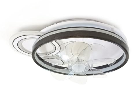 Azabak Ventilador de Techo, Aspas Oscilantes, Luz LED, Diámetro 40 cm, Mando y APP, Motor Silence DC, 6 Velocidades, Modo Verano/Invierno, 3 Tonos de luz