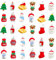 YUEXNKO Mini Weihnachtsschmuck, 30pcs Weihnachtsbaum Deko Anhänger, Mini Anhänger Weihnachten Deko, Miniatur Weihnachtsbaum Anhänger, Weihnachten Harz Anhänger, Weihnachtsanhänger