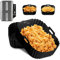 FJNATINH 2 Stück Airfryer Zubehör für Ninja Double Stack XL SL400EU 9.5L,Reusable Ninja Airfryer Accessories(Schwarz)