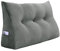 BNCKTRD Rückenkissen Keilkissen Rückenlehne Kissen für Bett Sofa Kopfteil Gepolstert Bettkissen Wandkissen Sofakissen Groß Rueckenkissen Couchkissen Dekokissen Kordsamt Grau 100cm