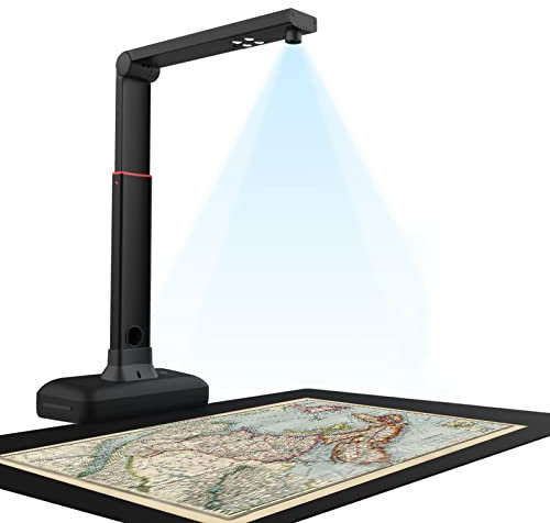XUCS 23-Megapixel-Dokumentenkamera-Scanner, Buchscanner Für Lehrer, Erfassungsgröße A2, OCR-Texterkennungsfunktion, Auto-Flatten- Und Fingerabdruckentfernungstechnologien, PC- Und Mac-kompatibel