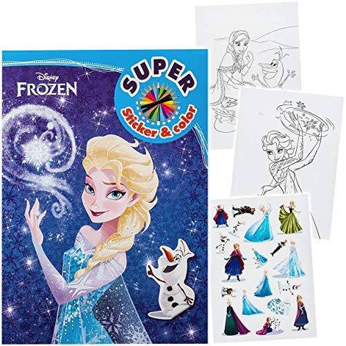 alles-meine.de GmbH großes XL Malbuch/Malblock - A4 - die Eiskönigin - Frozen - mit vielen Sticker & Aufkleber - 16 Seiten - Dickes Kindermalbuch - für Stifte & Wassermalfarben..