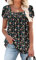 CHICZONE Ladies Petal Short Sleeve Tunic Shirts for Leggings Ladies Summer Square Neck Blouse Tops