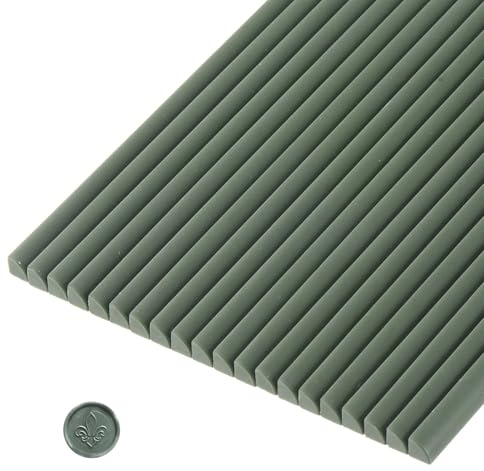 QUARKZMAN 30 Pezzi di Bastone di Cera di Tenuta di Colore Verde Oliva 1/4 Cilindro Pistola di Colla di Cera per Timbro di Lettera, Inviti di Nozze, Decorazione di Imballaggio
