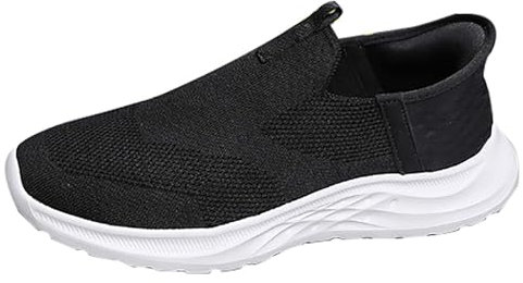 Luckywaqng Con suelas robustas, suelas suaves, para el tiempo libre, ligeras, antideslizantes, de malla, transpirables, para caminar y caminatas, zapatillas deportivas, Blanco, 41 EU