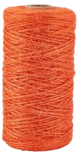 SOFPLATE 328 Feet/100M 1mm Garden String Twine Jute Thread Thin Olive Drab Craft Jewelry Beading Cord Hemp Rope for Bracelets Braiding Gift Wrapping Art Decoration Gardening Climbing Plant Crafting