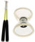Dickly Juggling Toys Diabolo Lumineux à Triple Roulement avec Baguettes et Ficelle 13 Cm, Blanc