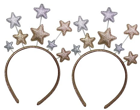 Healeved 2stücke Junge Mädchen Haarreif Lustige Haaraccessoires Für Geburtstagsfeiern Und Festivals Glitzernde Sternkopfbedeckung Für Mädchen Für Partys Und Fotoshootings