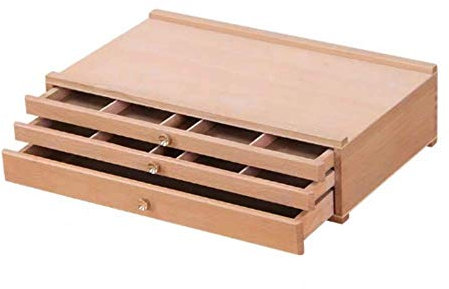 Schreibtisch-Staffelei mit 3 Schubladen, ideal für Pastellkreide, Bleistifte, Stifte und Marker, Skizzenstaffelei für Künstler und Studenten