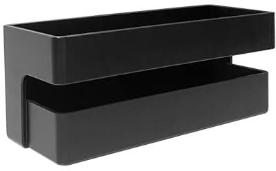 Velutra Duschablage Ohne Bohren, Badezimmer Regal Organizer, ABS Schwarze Duschablage Wandregal Badezimmer für Shampoo und Duschgel