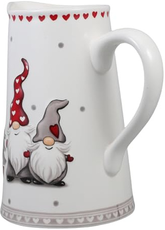 Homoyoyo 1pc Nordic Style Creative Christmas Pattern Kettle Large Capacity Ceramic Water Pitcher for Serving Drinks at Parties Picnics and Gatherings