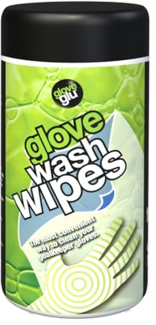 gloveglu Handschuh-Waschtücher, Torwarthandschuh-Reinigungstücher, praktische vorbefeuchtete Tücher für Torwarthandschuhe, 1000 ml, 100 Tücher