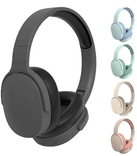 Wireless Bluetooth Headphones, HiFi Foldable Intelligent Noise Reduction Adjustable Headset with Microphone, Comfort Heavy Bass Earphones, Bluetooth 5.1 Stereo Over Ear Headphone for Sports Travel