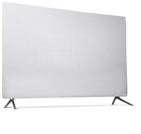 Eawfgtuw Funda a prueba de polvo para pantallas de 43, 49, 55 pulgadas, protector de tela elástica de nailon para TV y monitores de computadora, negro y plateado (55 pulgadas plateado)