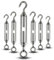 PROTECH 2 Stück Drahtspanner M10 Edelstahl A4 rostfreier V4A Drahtseil Spanner Spannschlösser Seilspanner Spannhaken Spanner für Seil