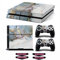 Aufkleber für PS4, Ganzkörper-Vinyl-Aufkleber für Playstation 4 Konsole und Controller (inkl. 4 Lichtleisten-Aufkleber) (PS4, Marmor-Gold)