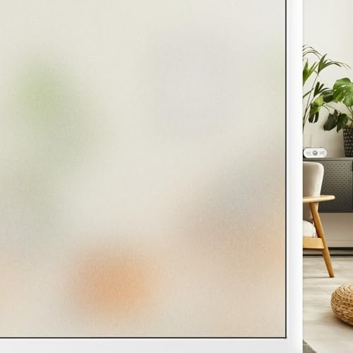 Difit Film Fenetre Anti Regard, sans Colle Film Occultant Fenêtre Film Anti UV Fenetre, Amovible Film Electrostatique Vitre, Réutilisable Film Opaque Vitrage pour Bureau Et Résidentiel(90x300cm)