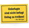 DankeDir! Unbefugte nicht befugt Unfug - 30 x 20 cm Schild - Kollegen Freunde Geschenkidee Geschenk Deko Partydeko Party - Türschild lustiger Spruch Wanddeko Geburtstagsgeschenk