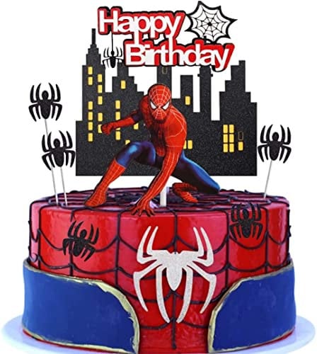 9 Pieces Cartoon Cake Decoration Set FAMILIO Cartoon Hero Cake topper Anime Cake Decoration Cupcake Toppers Party Cake Decoration Supplies for Children Birthday