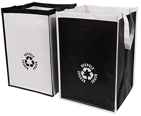 Lily queen Recycle Waste Bag for Kitchen Home Trash Sorting Bins Base Plate Waterproof Baskets Polypropylene 2 Set