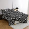 DXHOME Jugendliche Bettwäsche 200x220 3teilig Flauschig Winter Kuschelig Leopardenmuster Bettbezug Cashmere Touch Schwarz Milchsamt Weihnachtsbettwäsche mit Reißverschluss und 2 Kissenbezüge 80x80 cm