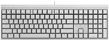 CHERRY Tastiera da gioco cablata MX 2.0S Layout internazionale statunitense (QWERTY) Interruttori blu MX Bianco spento