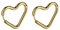 JewelryWe Schmuck Herz Ohrringe Creolen Damen Liebe Herzform Ohrstecker Ohrschmuck für Frauen Mädchen Gold