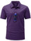 YSENTO Herren Poloshirts Kurzarm Polohemd T Shirts Golf Polo Slim Fit Tennis Polo T-Shirts mit Tasche(Lila,XL)