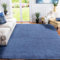 XSIVOD hochflor Wohnzimmer Teppich, Schlafzimmer Bettvorleger, Moderner zottelig flauschig weich Teppiche für Kinderzimmer Anti-Rutsch Unterseite waschbarer, 160x230 cm, Kobaltblau