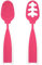 CLOVERSS® Cucharas para Bebe, Utensilios para Niños Pequeños Cucharas de Iniciación Bebe, Precucharas Bebé blw, Juego 2 Cucharas Etapa 1 y Etapa 2 (rosa)
