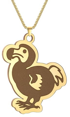 IOETSEUT Herren Halsketten Gothic Ausgestorben Dodo Vogel Gummi Halskette Frauen Vintage Tierschmuck Anhänger Halskette Männer Geschenk das Geschenk