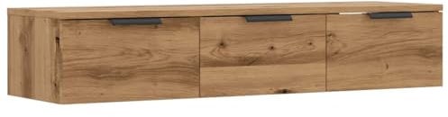 vidaXL Armoire Murale chêne Artisanal 102x30x20 cm Bois d'ingénierie, Armoire Suspendue, étagère Murale, étagère Flottante, Armoire TV Murale