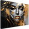 Feeby Viles - Leinwand Bilder - Weiblicher Glamour Gesicht - 120x80 cm - Deko Wohnzimmer - Wandbilder Schlafzimmer - Deko Aesthetic - Wand Deko - Leinwand Groß - Deko Zimmer - Leinwandbilder XXL