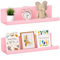 WELDUN Schweberegale, 6 Stück Wandmontiertes Regal, Bilderleiste Display, Dekorative Wandregale für Wohnzimmer, Schlafzimmer, Badezimmer, Küche, Home Office, Waschküche, Kunststoff, Rosa