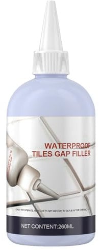 KOAHDE Tile Grout Repair Set for Wall and Floors,Tile Grout Repair Kit,Grout Sealer Bathroom Shower Kitchen Floor Tile,Grout Filler,Grout Squeeze for Bathroom and Kitchen Tile Joints Line,260ML