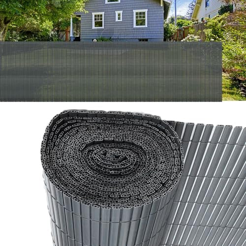 Mejale Sichtschutzmatte 90 x 800 cm Sichtschutzzaun Standard Sichtschutz Garten Balkon Terrasse Grau Sichtschutzzaun Zaunblende