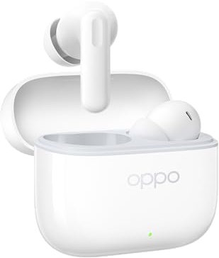 OPPO Enco Buds3 Pro True Wireless Earphones, 54h Autonomy, 12.4 mm Dynamic Driver, BT 5.4, Touch Controls, Passive Noise Cancellation, Android and iOS, IP55, White