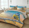 DLERFLOVR Bettwäsche 135x200cm 3 teilig - Blauer gelber Vogel Bettwäsche-Sets mit 数量 1 Kissenbezüge 80x80cm Verwelkte alte Zweige Wendebettwäsche Bedding mit Reißverschluss