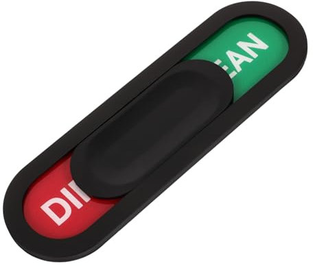 PACKOVE Spülmaschine Fliesen Reiniger Geschirrspülen Küchenmagnete Magnet sauberes schmutziges Zeichen Aufkleber schmutziges, sauberes Spülmaschinenschild Geschirrspüler-Magnet Abs Schwarz