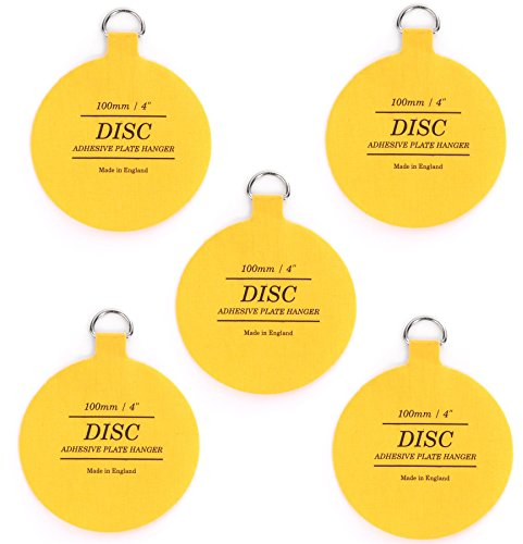 5x Invisible 100mm Disc Picture Adhesive Hangers For 12 Plates