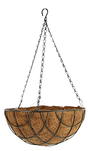 Fleurs 25 cm avec fibre de coco Tapis Jardinière suspendue Vasque suspendue Pot de fleurs