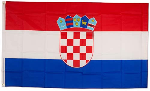 SCAMODA Bundes- und Länderflagge aus wetterfestem Material mit Metallösen, Outdoor Fahne & Flagge (Kroatien) 150x90cm