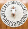 ABC - Tapis rond éducatif pour chambre d'enfant - Motif alphabet - Chaud et doux - En coton - Antidérapant - 150 cm