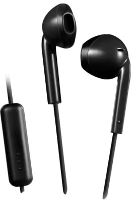 JVC HA-F17M-B-E In-Ear-Kopfhörer kompakt und bequem mit 1-Tasten-Fernbedienung, schweißresistent (IPX2), 1 m langes Kabel, Schwarz