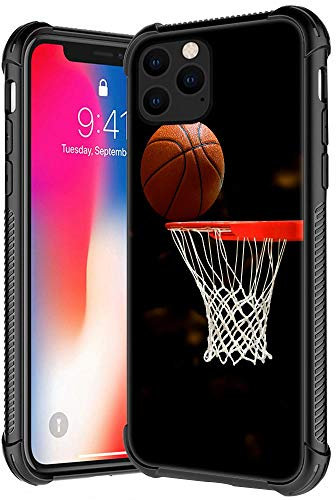 ANLUN STORE Case Compatible with iPhone 11, Basketball Hoop Pattern Plexiglass Case, Anti-Scratch Shockproof TPU Cover